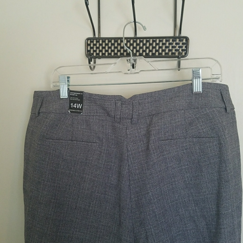 Amanda & Chelsea Straight Leg Grid Print Pants 14W - Picture 6 of 8